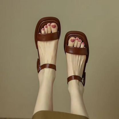 Women’s Sandals – Open Toe – Thick Sole – Adjustable Strap – Casual Comfort Fit