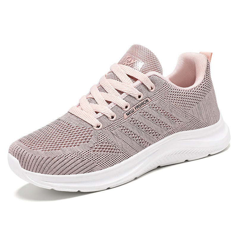 Women’s Running Shoes – Soft Knit – Cushioned Sole – Lace-Up Low Top Supportive Fit