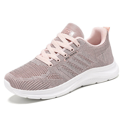 Women’s Running Shoes – Soft Knit – Cushioned Sole – Lace-Up Low Top Supportive Fit