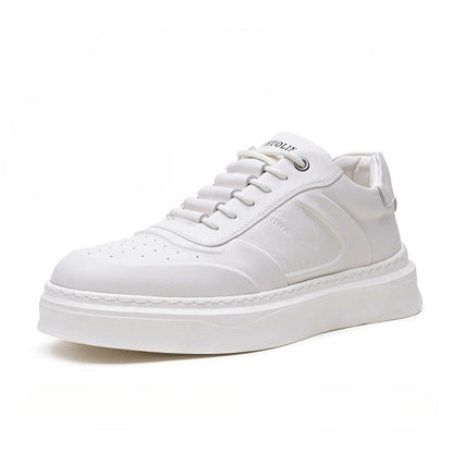 Men’s Low-Top Sneakers – Chunky Platform Sole – Embossed Detail – Lace-Up – Breathable