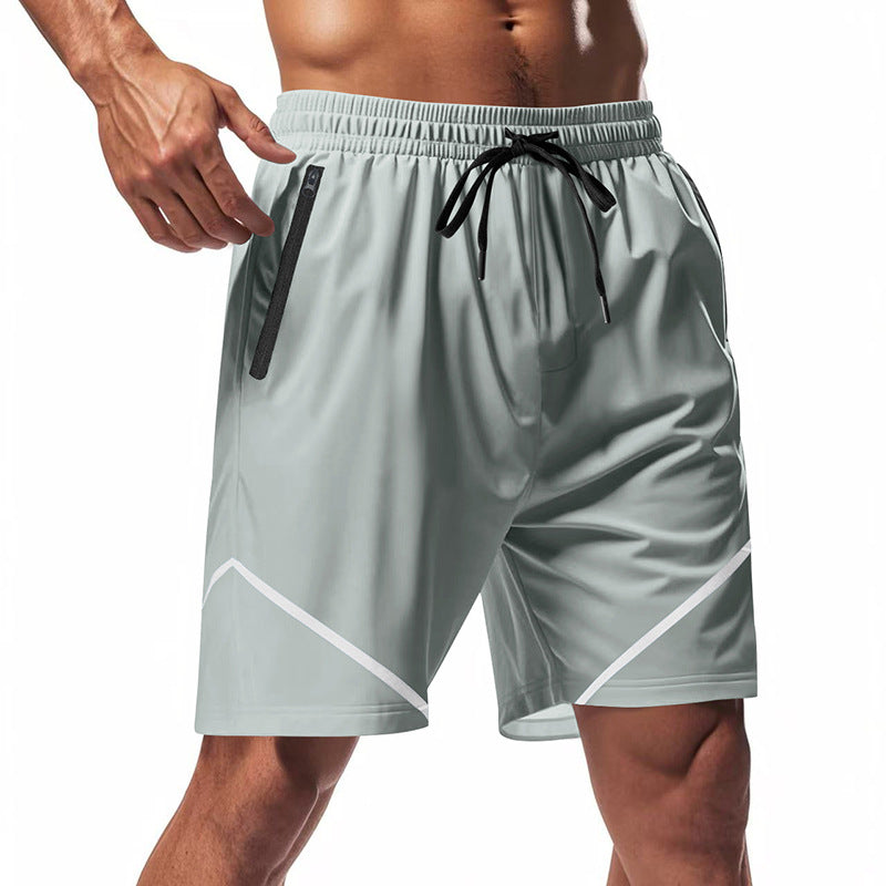 Men’s Athletic Shorts – Quick Dry – Loose Fit – Knee Length – Zipper Pockets – Drawstring