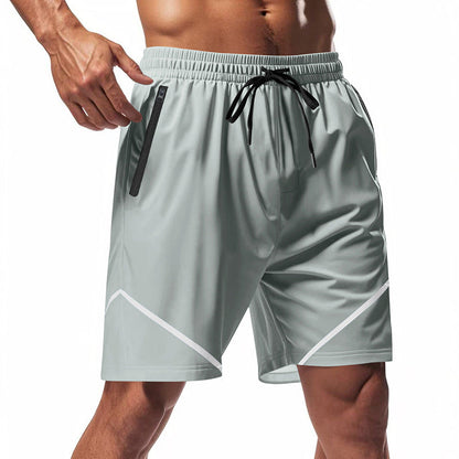 Men’s Athletic Shorts – Quick Dry – Loose Fit – Knee Length – Zipper Pockets – Drawstring