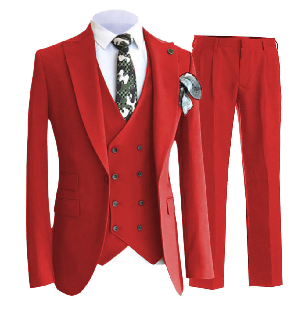 Men’s Waistcoat – Slim Fit – Double-Breasted – Peaked Lapel – Luxury Fabric – Formal Wear