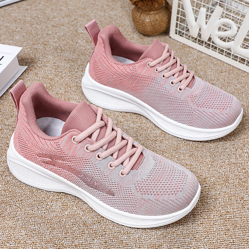 Women’s Running Shoes – Breathable Fly-Knit – Lightweight Cushioned – Lace-Up Fitness