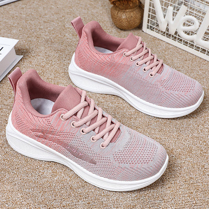 Women’s Running Shoes – Breathable Fly-Knit – Lightweight Cushioned – Lace-Up Fitness