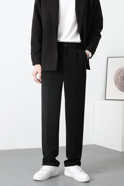 Men’s Slim Fit Trousers – Lightweight Breathable Fabric – Ankle Length – Smart Casual