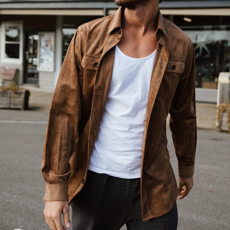 Men’s Button-Up Shirt – Regular Fit – Chest Pocket Detail