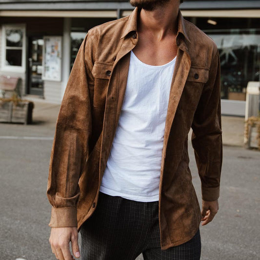 Men’s Button-Up Shirt – Regular Fit – Chest Pocket Detail