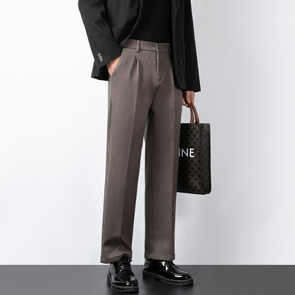 Men’s Tailored Trousers – Wool Blend – Slim Fit – Flat Front Formal Wear