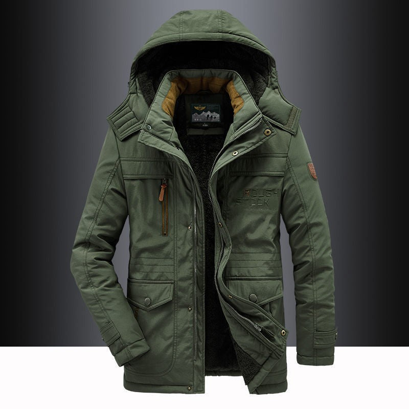 Sebastian Hooded Relaxed Fit Parka Jacket | Fleece Lined Thigh-Length Jacket