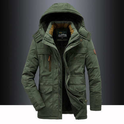 Sebastian Hooded Relaxed Fit Parka Jacket | Fleece Lined Thigh-Length Jacket