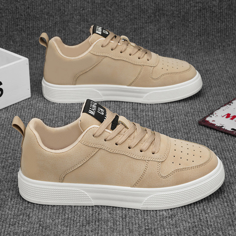 Men’s Low-Top Sneakers – Suede Upper – Perforated – Rubber Sole – Lace-Up Casual