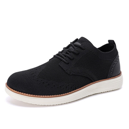 Men’s Dress Shoes – Fly-Knit Lace-Up – Cushioned Sole – Casual Fit