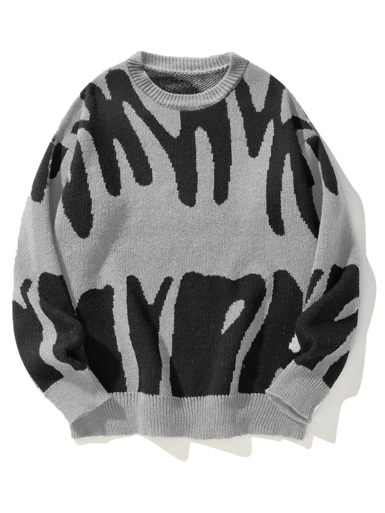Women’s Sweater – Relaxed Fit – Jacquard Pattern – Long Sleeve