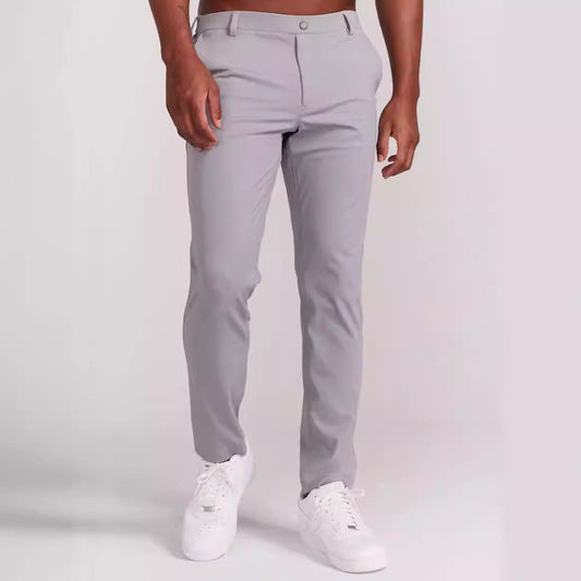 Men’s Pants – Slim Fit – Breathable Blend – Full Length – Rear Pockets – Smart Casual