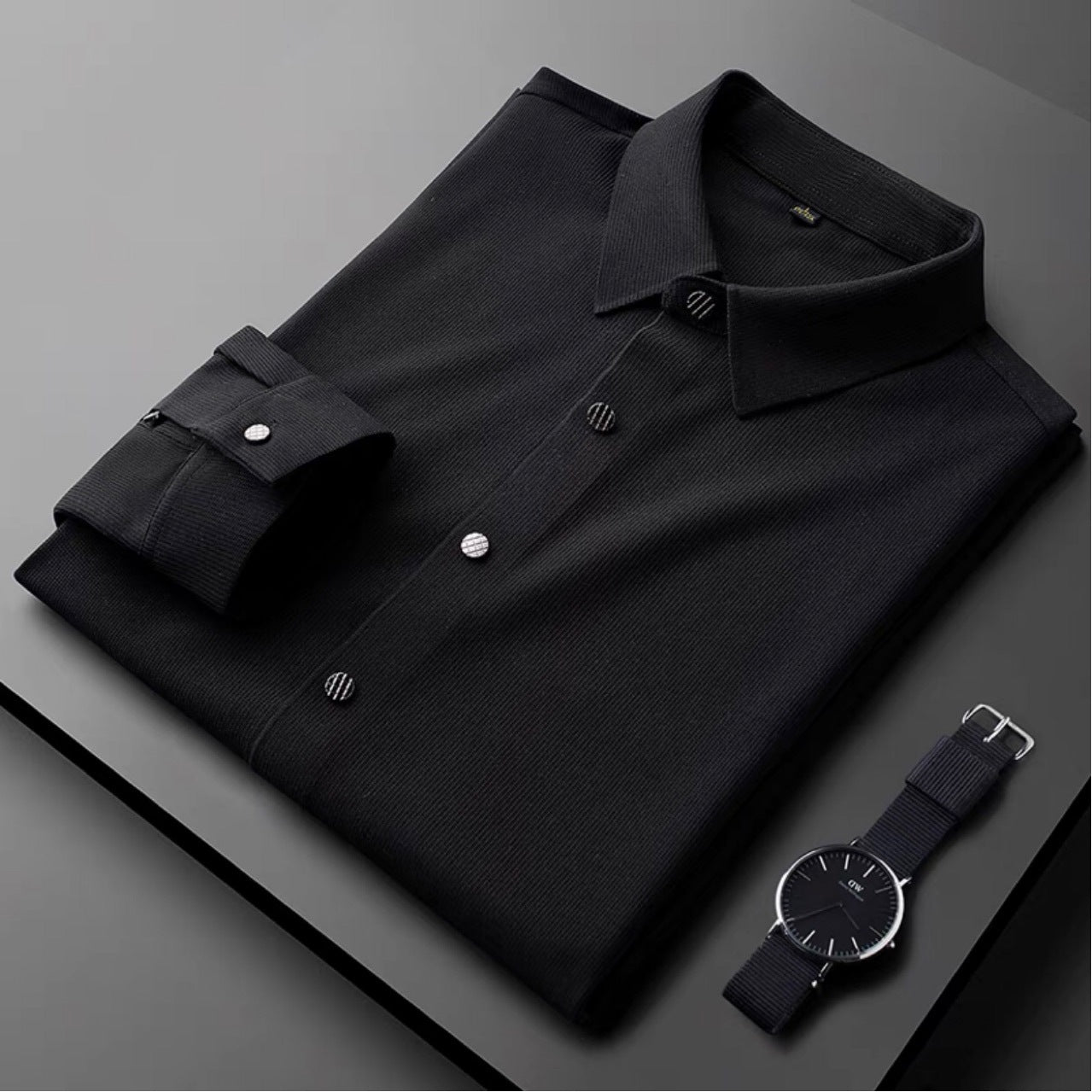 Men’s Formal Shirt – Slim Fit – Breathable Blend – Classic Collar – Business Wear