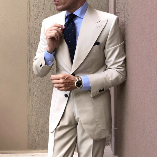 Men’s Blazer – Wool Blend – Tailored Fit – Single Breasted – Formal Suit Jacket