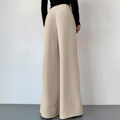 Women’s Wide-Leg Trousers – High Waist – Pleated Front – Relaxed Fit – Full Length