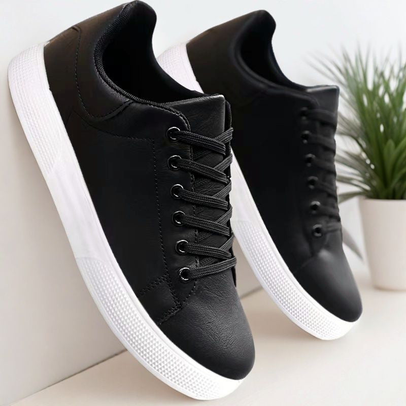 Men’s Casual Sneakers – Synthetic Leather – Low Top – Rubber Sole – Lace Up