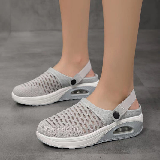 Women’s Slip-On Sandals – Cushioned Air Sole – Open Back Casual Fit