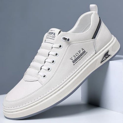 Men’s Sneakers – Synthetic Leather – Thick Sole – Lace-Up Street Style