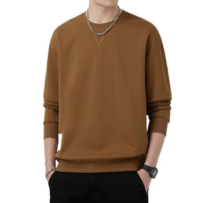 Men’s Long Sleeve T-Shirt – Regular Fit – Ribbed Knit – Crew Neck – Layered Cuffs