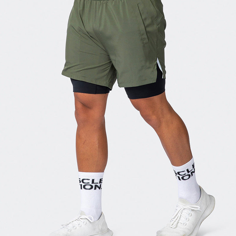 Men’s Athletic Shorts – Slim Fit – Dual Layer – Breathable Blend – Stretch Support