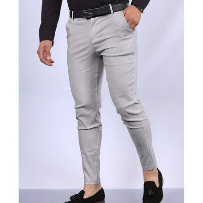 Men’s Dress Pants – Slim Fit – Woven Fabric – Faux Pockets – Full Length Formal Wear
