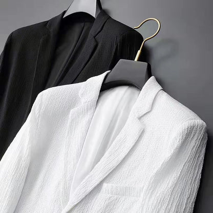 Men’s Suit Set – Slim Fit Blazer & Regular Fit Trousers – Breathable Blend