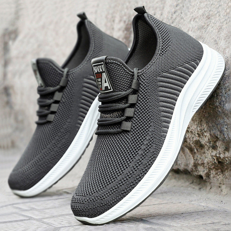 Men’s Sneakers – Lightweight Knit Mesh – Breathable – Low Top Lace-Up Athletic Fit