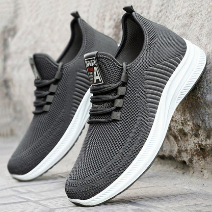 Men’s Sneakers – Lightweight Knit Mesh – Breathable – Low Top Lace-Up Athletic Fit