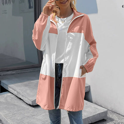 Women’s Jacket – Waterproof Lightweight – Hooded – Relaxed Fit – Mid-Length – Outdoor