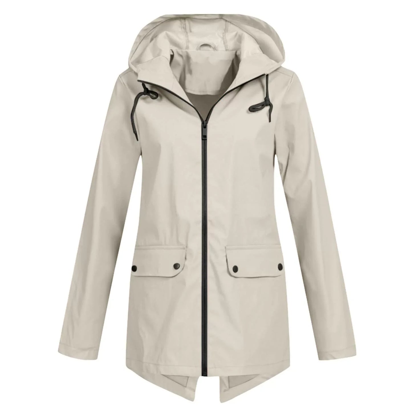 Women’s Windbreaker Jacket – Lightweight Hooded – Zip Front – Casual Fit