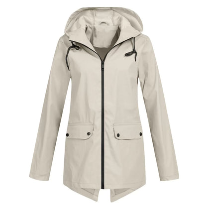 Women’s Windbreaker Jacket – Lightweight Hooded – Zip Front – Casual Fit