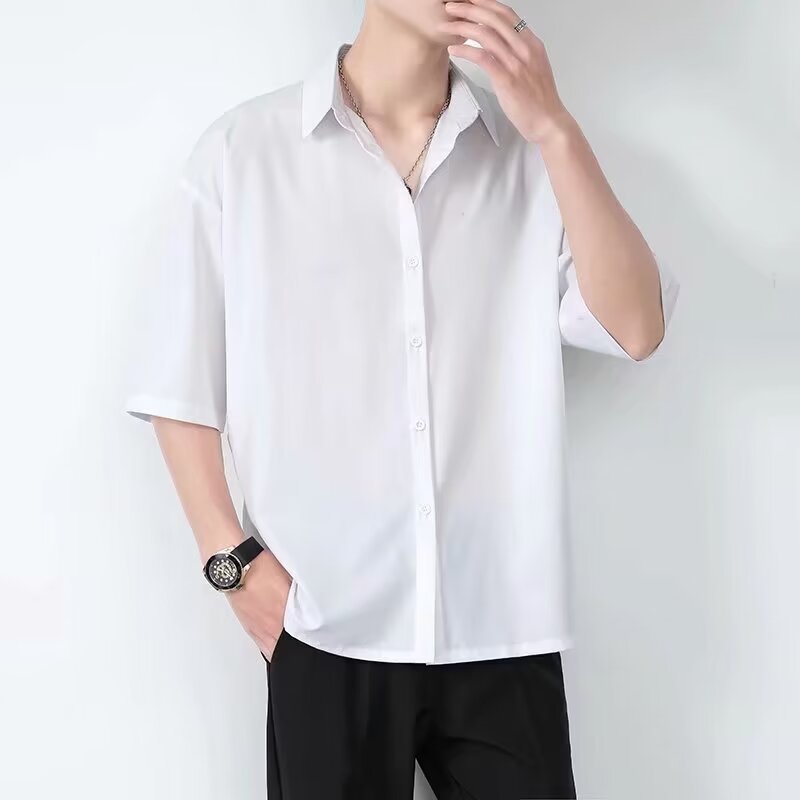 Men’s Short Sleeve Shirt – Relaxed Fit – Lightweight Button-Up – Casual Wear