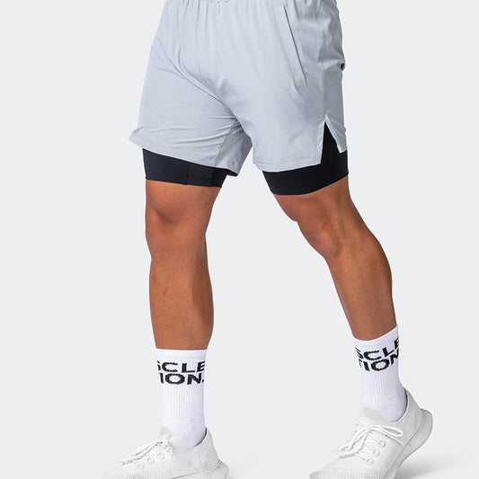 Men’s Athletic Shorts – Slim Fit – Dual Layer – Breathable Blend – Stretch Support