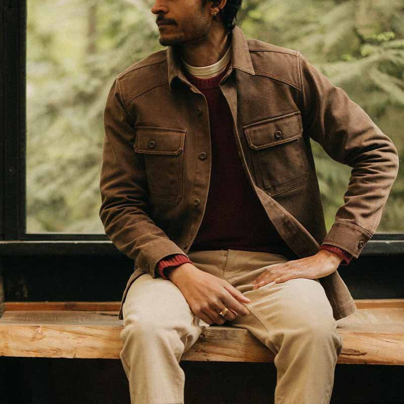 Men’s Shirt Jacket – Relaxed Fit – Button Front – Chest Pockets – Casual Outer Layer