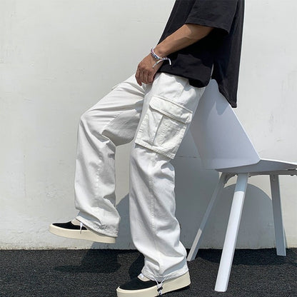 Men’s Cargo Pants – Cotton – Relaxed Fit – Full Length Multi-Pocket Style