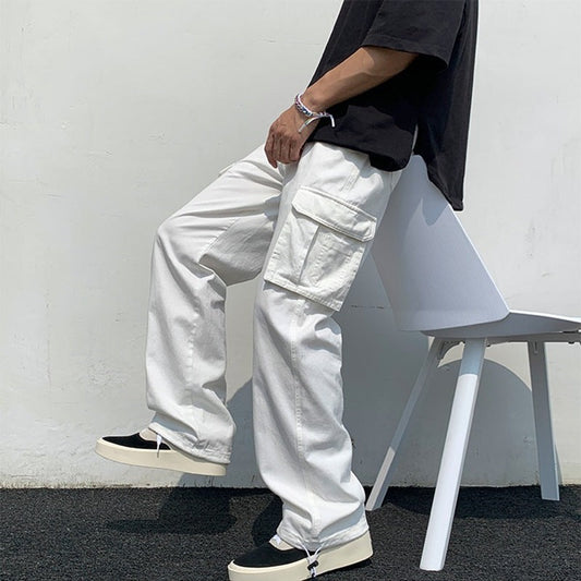 Men’s Cargo Pants – Cotton – Relaxed Fit – Full Length Multi-Pocket Style