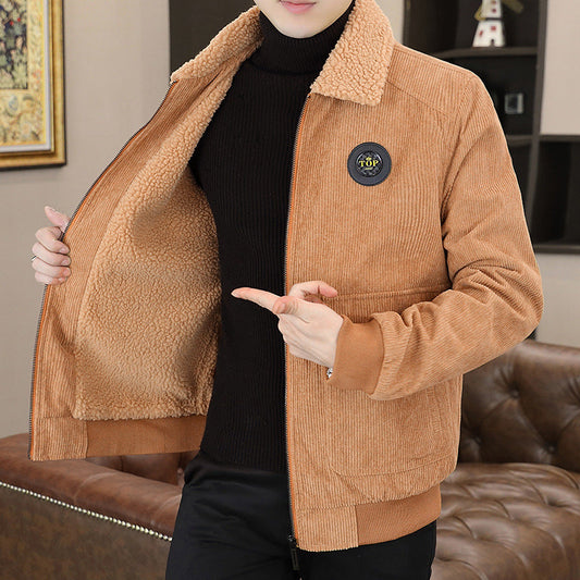 Men’s Casual Jacket – Relaxed Fit – Sherpa Lined – Zip Front