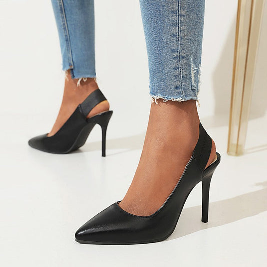 Women’s Slingback Pumps Sandals – Pointed Toe – Stiletto Heel – Sleek Elegant Fit