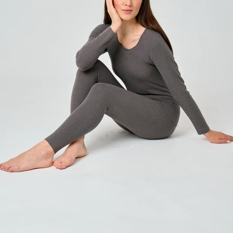 Women’s Lounge Set – Slim Fit – Soft Knit – Long Sleeve Top & Full-Length Pants