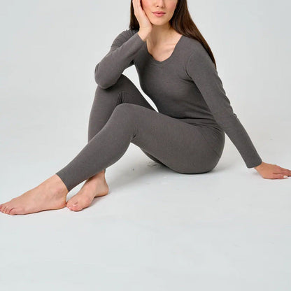 Women’s Lounge Set – Slim Fit – Soft Knit – Long Sleeve Top & Full-Length Pants