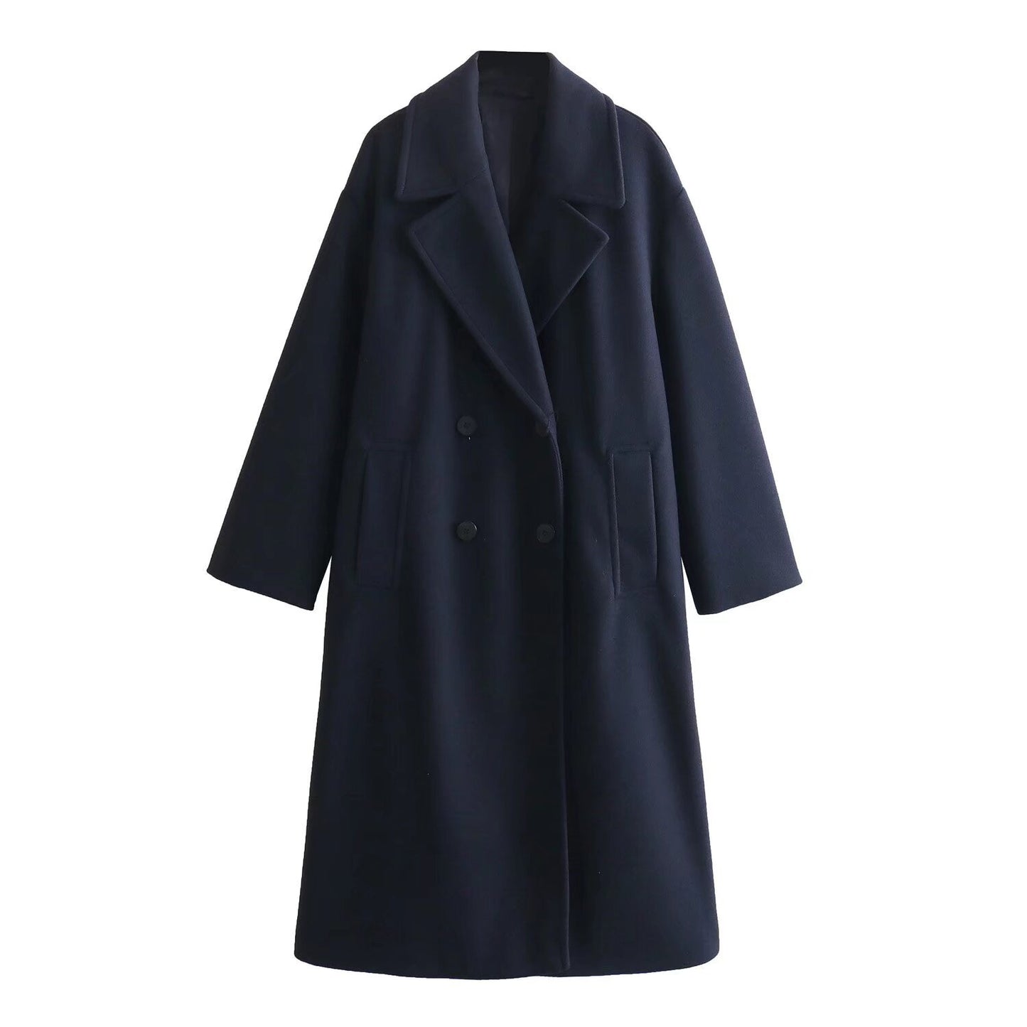 Elena Classic Overcoat | Double-Breasted Relaxed Fit Winter Coat