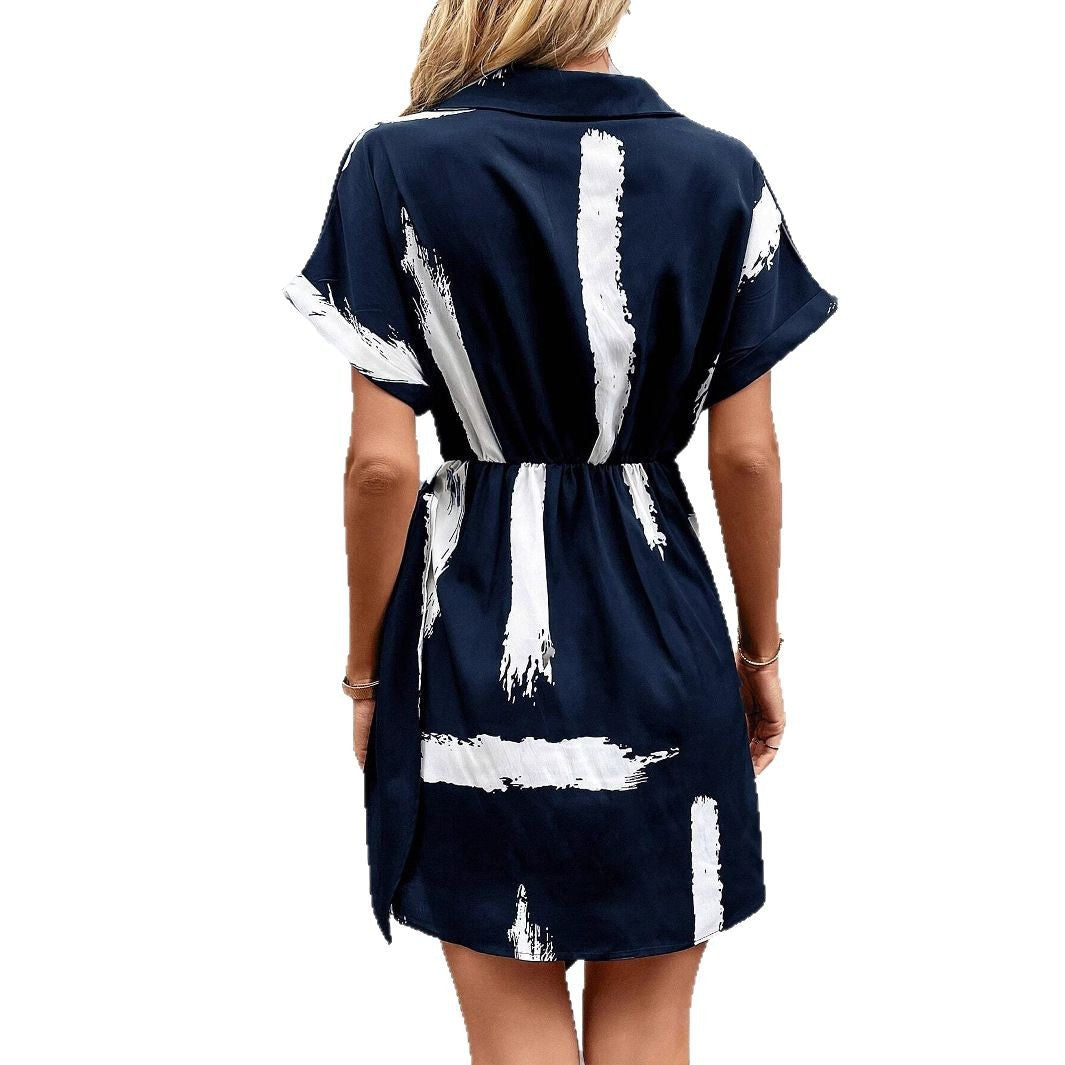 Women’s Wrap Dress – Bold Print – Relaxed Fit – Breathable Blend – Mini Length