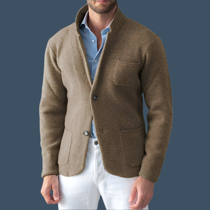 Men’s Jacket – Tailored Fit – Lapel Collar – Single-Breasted – Smart Casual Style