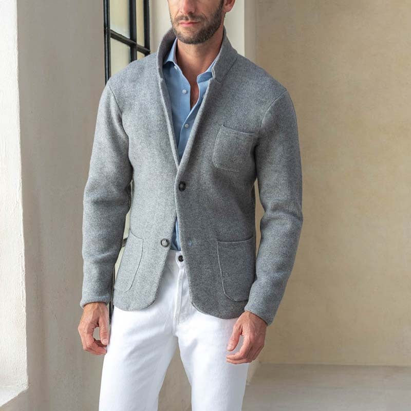 Men’s Jacket – Tailored Fit – Lapel Collar – Single-Breasted – Smart Casual Style