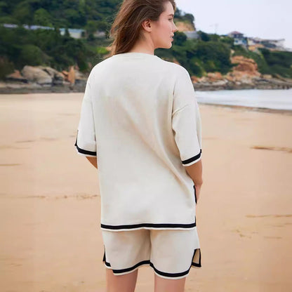 Women’s Knit Sweater Set – Relaxed Fit – Soft Breathable Fabric – Ribbed Trim – Crew Neck