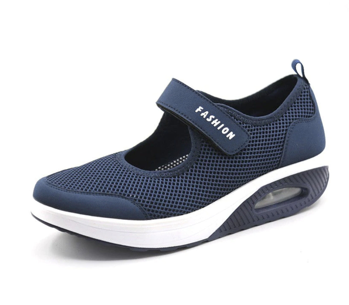 Women’s Velcro Walking Shoes – Breathable Mesh – Air Cushion Sole – Orthopedic Fit