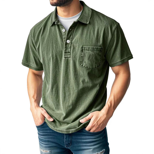 Men’s Polo Shirt – Relaxed Fit – Breathable Blend – Short Sleeve – Chest Pocket